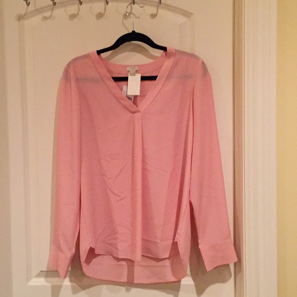 J. Crew Tops - Brand new Pink long sleeve blouse